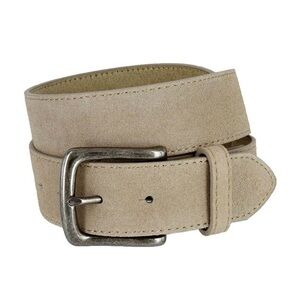 Antique Classic Buckle Suede Leather Casual Jean Belt 1-1/2"(38mm) Wide XS